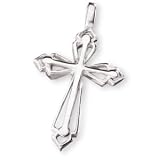 Sterling Silver Pierced Cross and 18-inch Chain