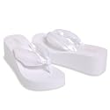 ESNY Wedding Flip Flops with Satin Scarf Straps