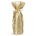 Gold Brocade Wine Bottle Cloth Gift Bag with Ribbon