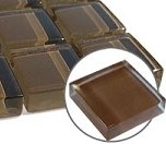 Reflections Glass Tile 1x1" Clear Brown Earth Mosaic SAMPLE