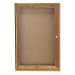 Boone Solid Oak Frame Enclosed Bulletin Board, 36in.H x 24in.W, 1 Door