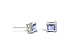 14K White Gold Genuine Square Tanzanite Stud Earrings