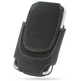 Pdair Universal Leather Pouch Case (Large - Black) for Apple iPhone