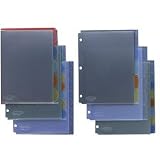 Index Divider, Poly Material, Round, 5 Tab, Clear, Single Set WLJ55062