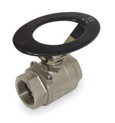 Industrial Grade 1WNA2 Ball Valve, Two Piece, 1/2 In, 316 SS Body