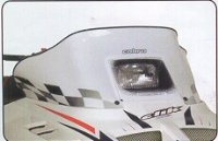 POLARIS Indy 88-98 Low White W/Black Checks Cobra Windshield