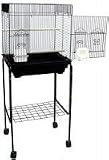 Brand New Bird Cage Cages 18x14x44 With Stand 5824Blk/S