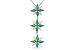 1 1/6 Carat Emerald and Diamond 14K White Gold Pendant w/Chain