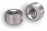  : Aluminum Pipe Plugs 0.5 in. NPT Thread 3/8 in. Hex Socket Drive 2 Per Pack