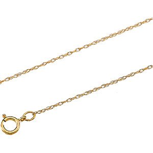 14K Yellow Gold Lasered Titan Gold Rope Chain - 24 inches