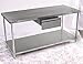 [Item]: 24" x 24" [Additional Info]: Commercial-Quality Stainless Steel Work Tables are Designed for Heavy Use. Made of 16-gauge stainless steel, these work tables have steel box channel construction for rigidity and turned-down sides for safety. The ad