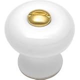 7/8 Dia White Knob