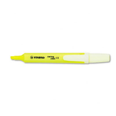 Stabilo Swing Cool Washable Highlighter, Chisel Tip, Fluorescent Yellow AVE48891