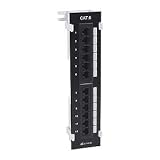 Cat6 12 Port Mini Patch Panel, Wall Mount