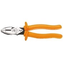 Klein D213-9NE-INS Insulated High Leverage Side-Cutting Pliers, Orange