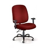 Big and Tall Desk Chair with Arms - Wine (Wine) (43H x 26W x 27D)