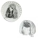 Pekingese Heart Shaped Plate, Porcelain by Rosalinde (8' diameter)