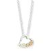 Genuine IceCarats Designer Jewelry Gift Sterling Silver & 12K Floating Heart Necklace In 18.00 Inch