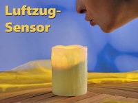 LED Echtwachskerze mit An/Aus Pust Funktion