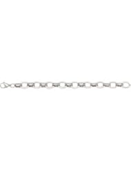 Immersion Plated Stainless Steel Double Link Bracelet or Necklace 07.50 Inch olished B782