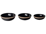 Frankoma Color Works Black Serving Bowl Set 3-pc.