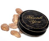 1 and 1 2 lb Bavarian Style Cinnamon Roasted Peanuts Tin - Thank You by Catoctin Kettle Korn