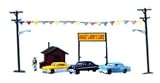 Life-Like Scene Master HO Scene Essentials Used Car Lot - 1324