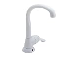 Delta Simply PuR Filtration System Single-Handle Traditional Spout Kitchen Faucet, White #210-WH