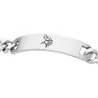 Stainless Steel Minnesota Vikings Name Logo ID Bracelet