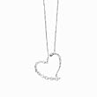 14k White Gold & Diamond Heart Journey Pendant Necklace- 18" (0.50ctw)