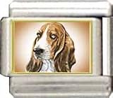 Clearly Charming Basset Hound Italian Charm