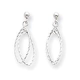 14kw Double Hoop Dangle Earrings SE934