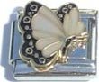 Clearly Charming April Diamond Color Butterfly Birthstone Insect Animal Italian Charm