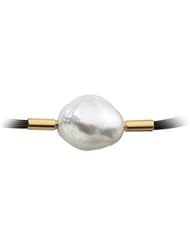 CleverEves 18K Yellow Gold 14.00mm Fine Baroque South Sea Cultured Pearl Swap