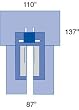 [Itm] C-V Split Drape w/Pouches [Acsry To]: Proxima C-V Split Drape with Pouches ... see description