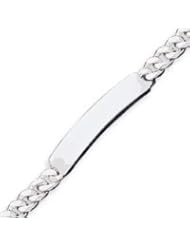 Sterling Silver Curb ID Bracelet - 8 Inch