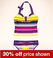 Multi-Stripe Stretch Tankini