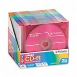 CD-R 52x 80min Color 25pk sli