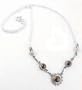 Sterling Silver 17" Medieval GARNET Choker Necklace