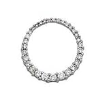 14k White Gold & Diamond Journey Circle Pendant (1.00ctw)