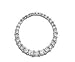 14k White Gold & Diamond Journey Circle Pendant (1.00ctw)