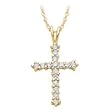 10kt. Gold, 1/4 ct. tw. Diamond Cross Pendant