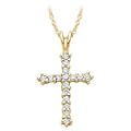 10kt. Gold, 1/4 ct. tw. Diamond Cross Pendant