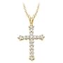 10kt. Gold, 1/4 ct. tw. Diamond Cross Pendant