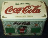 Coca Cola Metal Art Collector Cards Tin Santa Collection