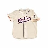 1957 Miami Marlins Throwback Authentic Home Flannel Jersey (Sizes 3XL-5XL) with #26 from Ebbets Field Flannels