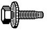 M8-1.25X25 10mm (Across/Flats) Body Bolt-Black (25 count)