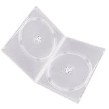 100 x Slim Clear Double DVD Empty Replacement Boxes with Wrap Around Sleeve #DVBR07DOCL (7mm) (2DVD)