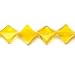 Citrine 11x11mm Curved Diamond Glass Beads