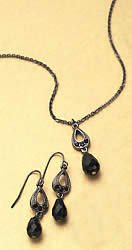 Bay Studio Black Facet Bead Drop Set BLACK